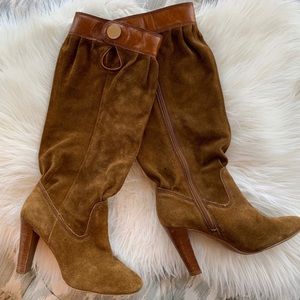 Michael Kors “Harness” suede slouchy boots, 7.5